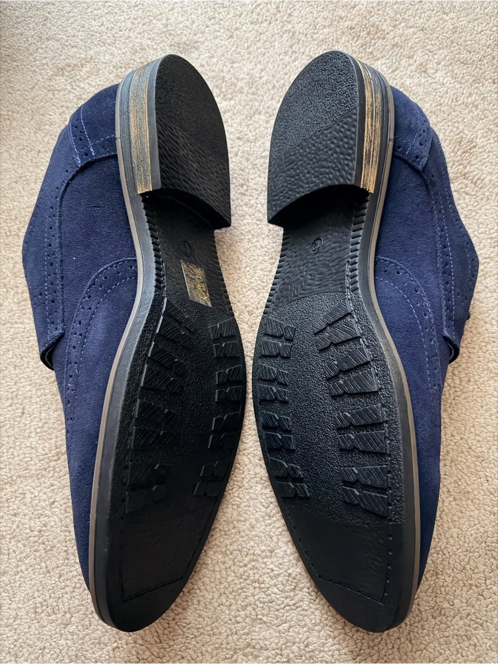 New in box - Men’s Bruno Marc Navy Suede Wingtip Derbys Size 12